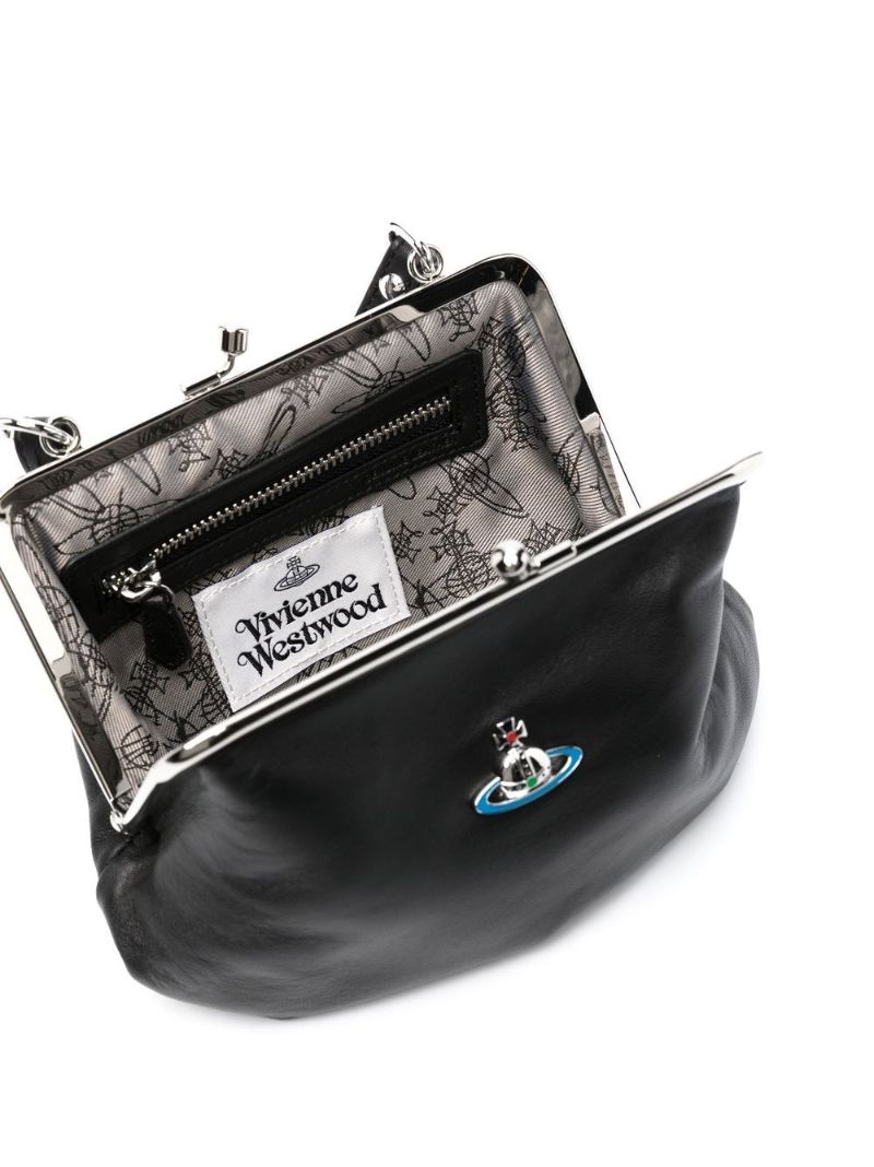 Black Granny Frame Cross Body Bag