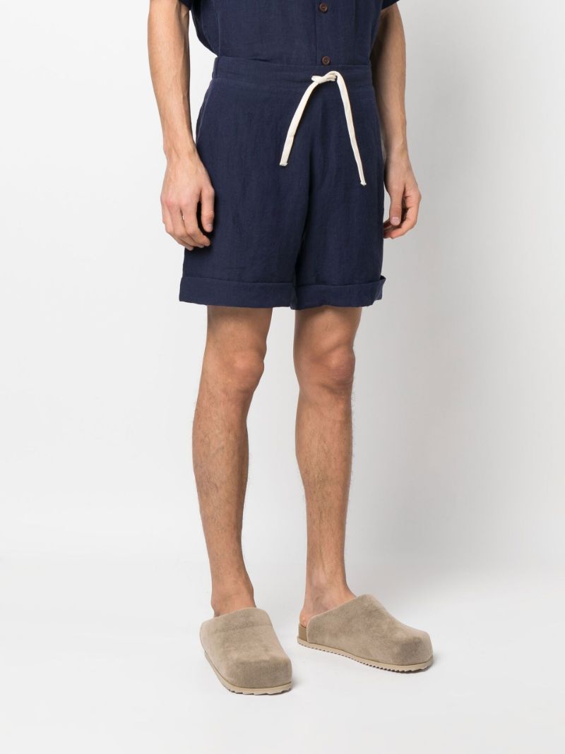 Blue Linen Lightweight Shorts