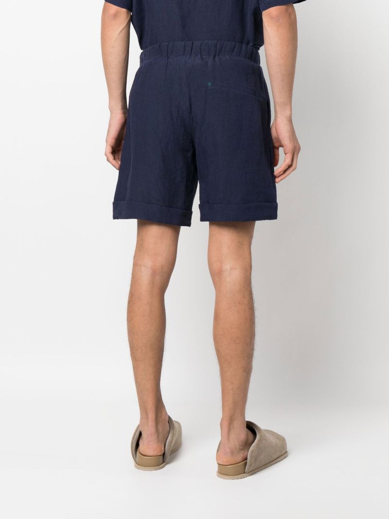 Blue Linen Lightweight Shorts