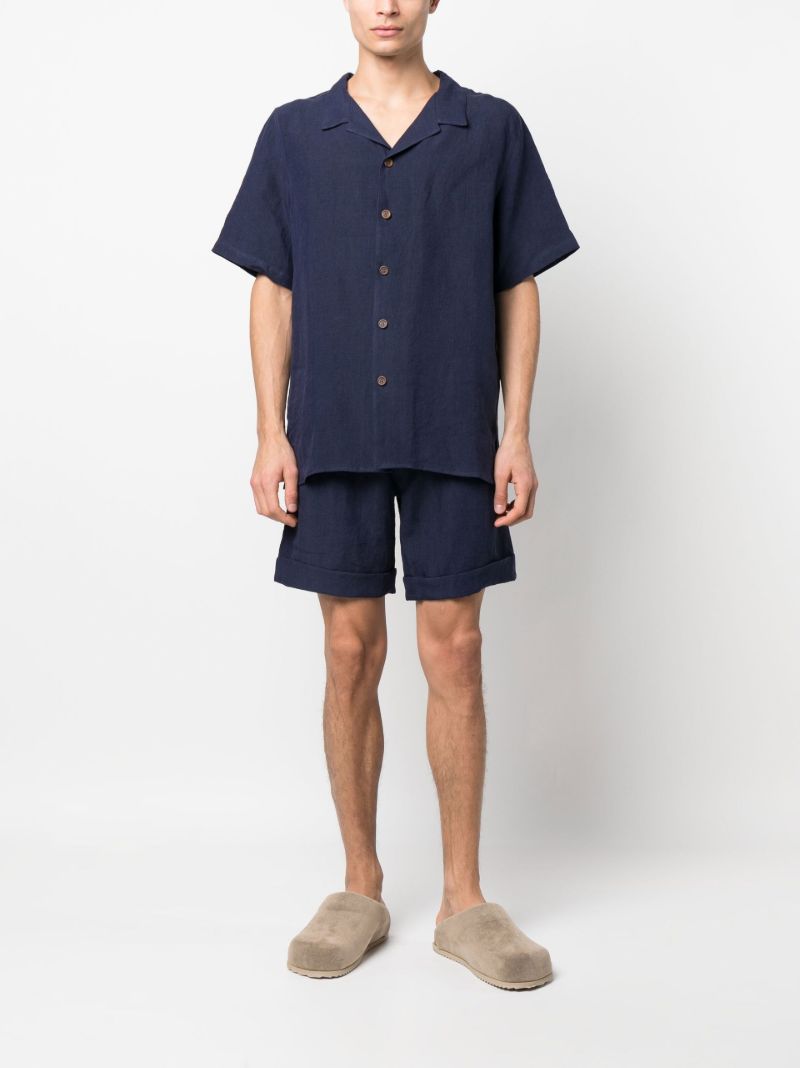 Blue Linen Lightweight Shorts