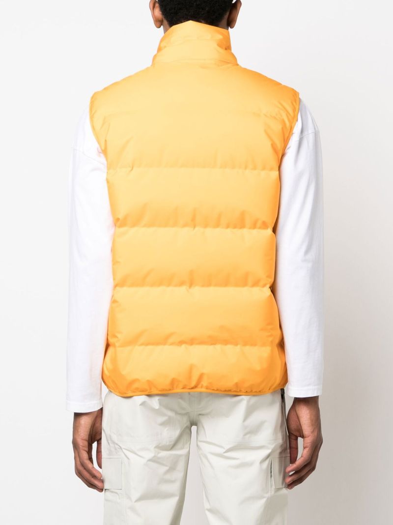 Orange Down-filled Padded Gilet