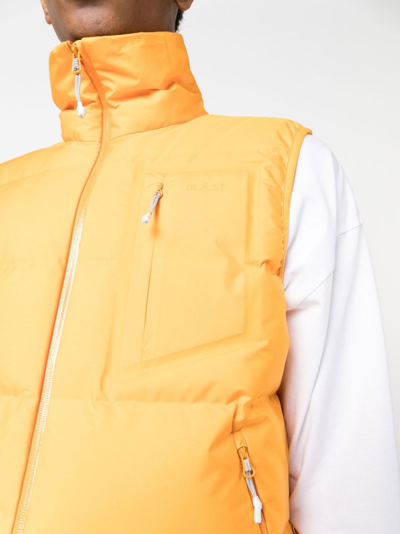 Orange Down-filled Padded Gilet