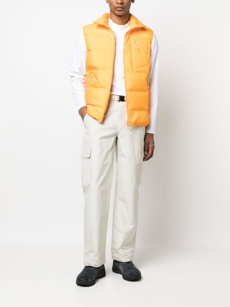 Orange Down-filled Padded Gilet