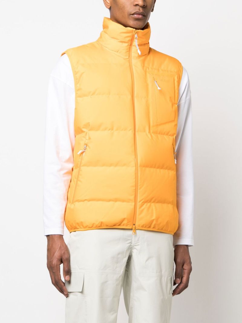 Orange Down-filled Padded Gilet