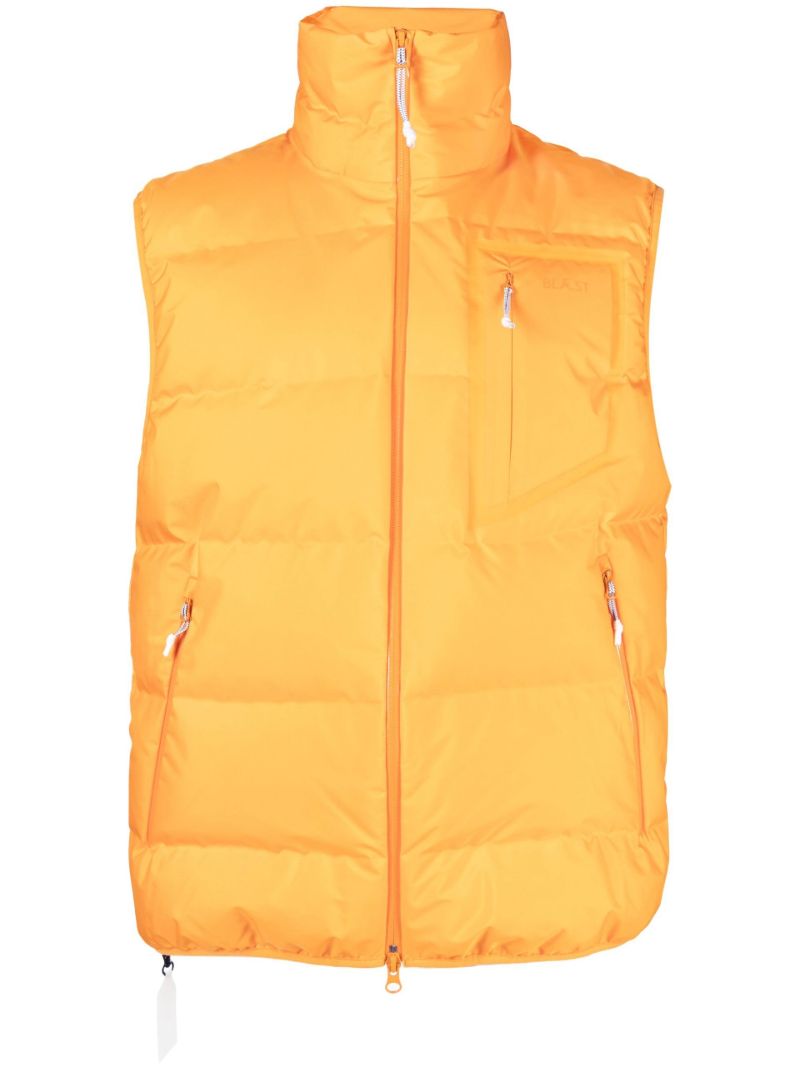 Orange Down-filled Padded Gilet