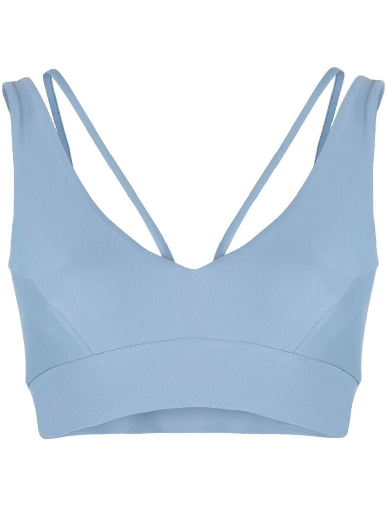 Blue Strappy Bralette Top