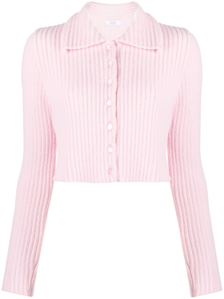 Pink Cheerleader Cropped Cardigan