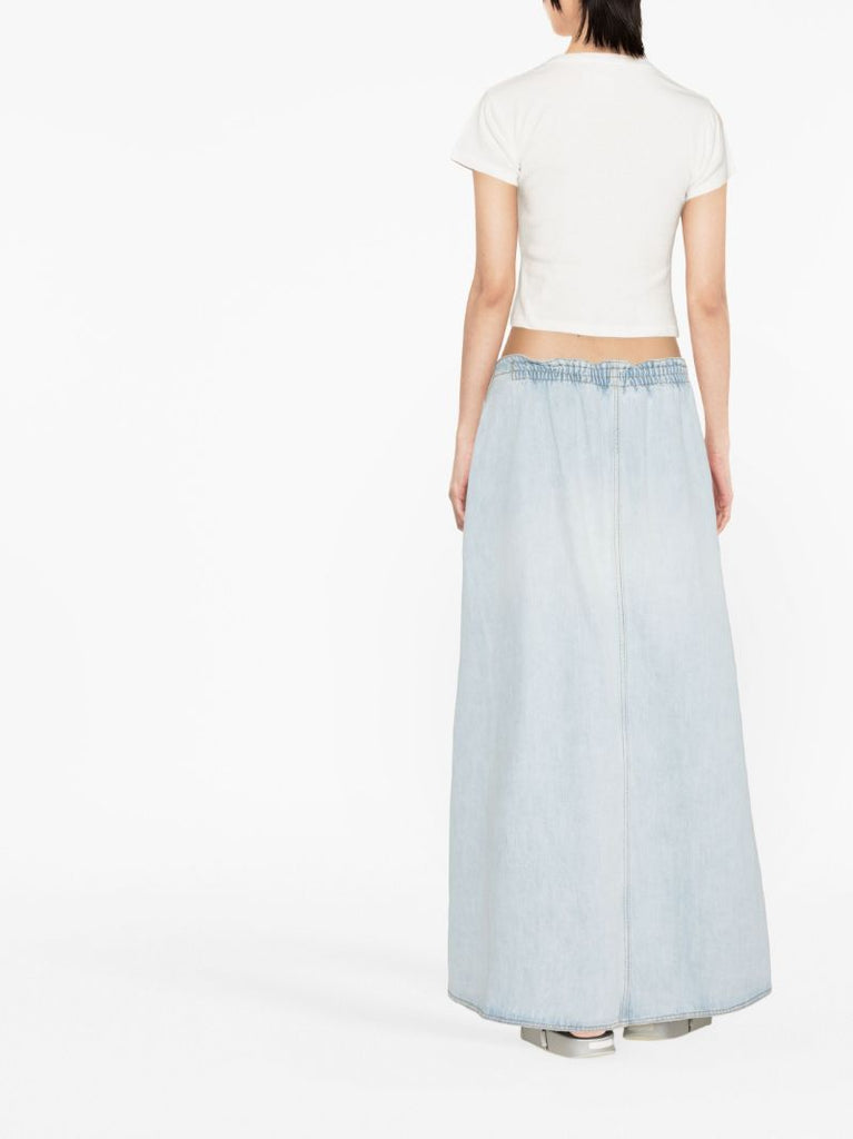 Blue A-line Denim Skirt
