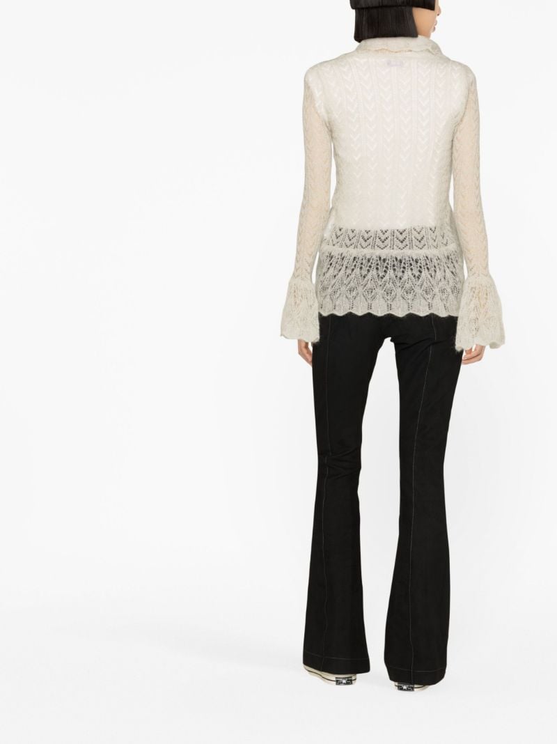 Neutral Crochet Knit Bolero Cardigan