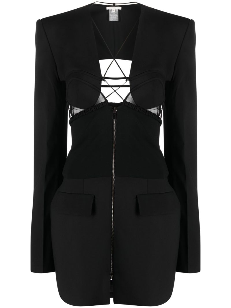 Black Cut-out Blazer Mini Dress