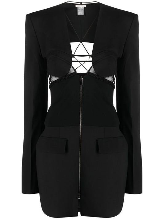 Black Cut-out Blazer Mini Dress