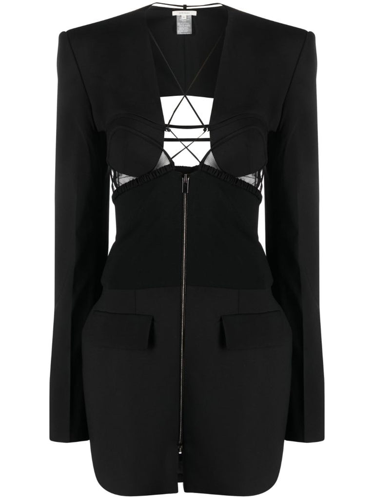 Black Cut-out Blazer Mini Dress