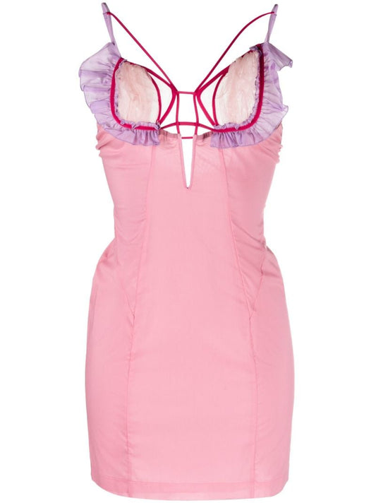 Pink Amfar Cut-out Mini Dress