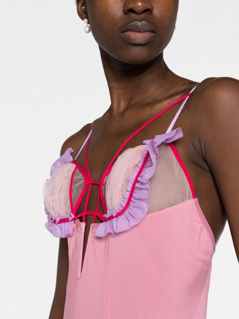 Pink Amfar Cut-out Mini Dress