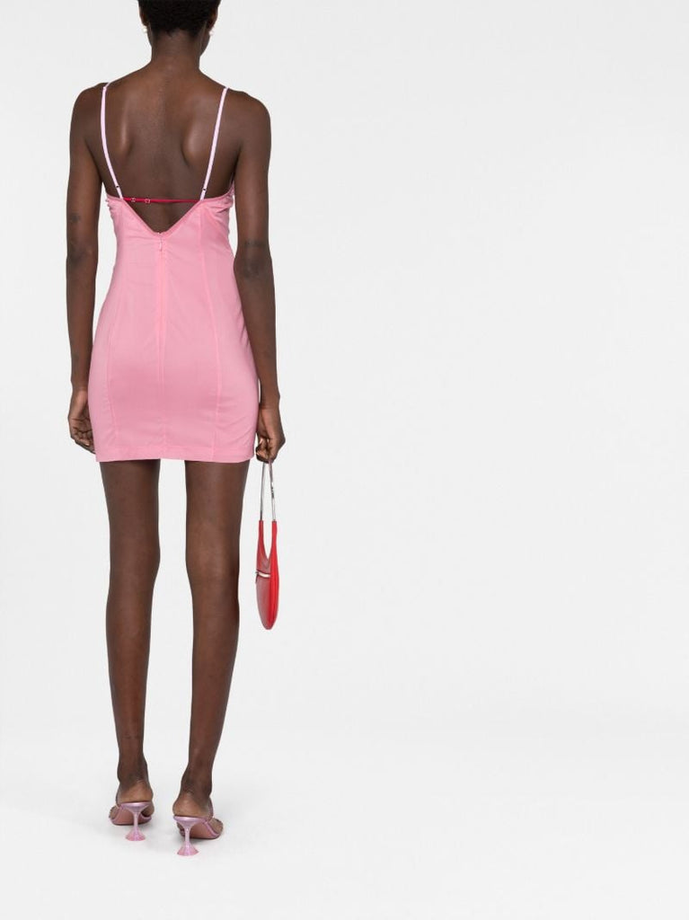 Pink Amfar Cut-out Mini Dress