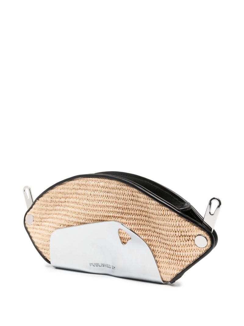 Neutral Pouch Raffia Cross Body Bag