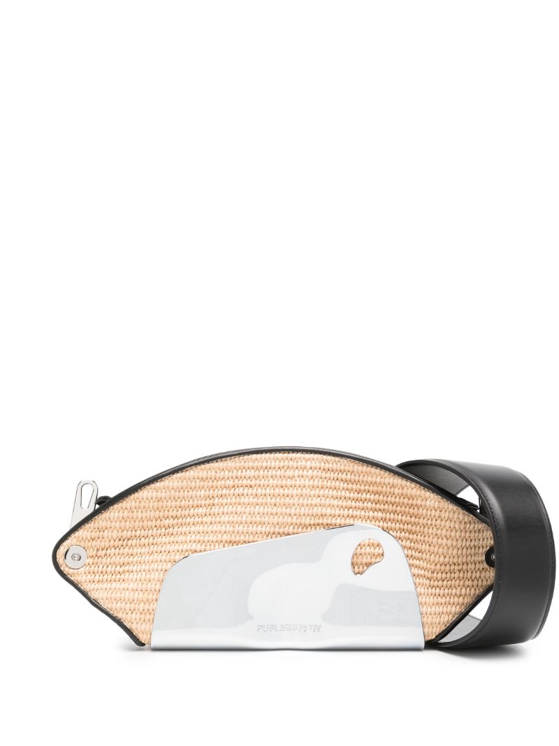 Neutral Pouch Raffia Cross Body Bag