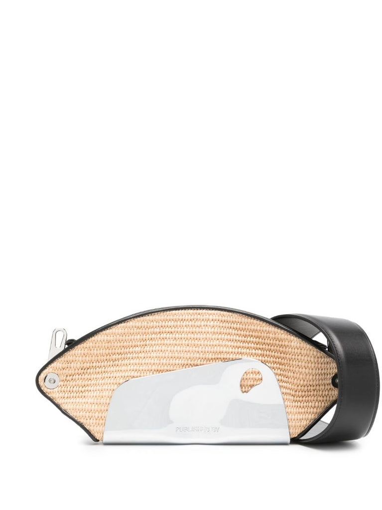 Neutral Pouch Raffia Cross Body Bag