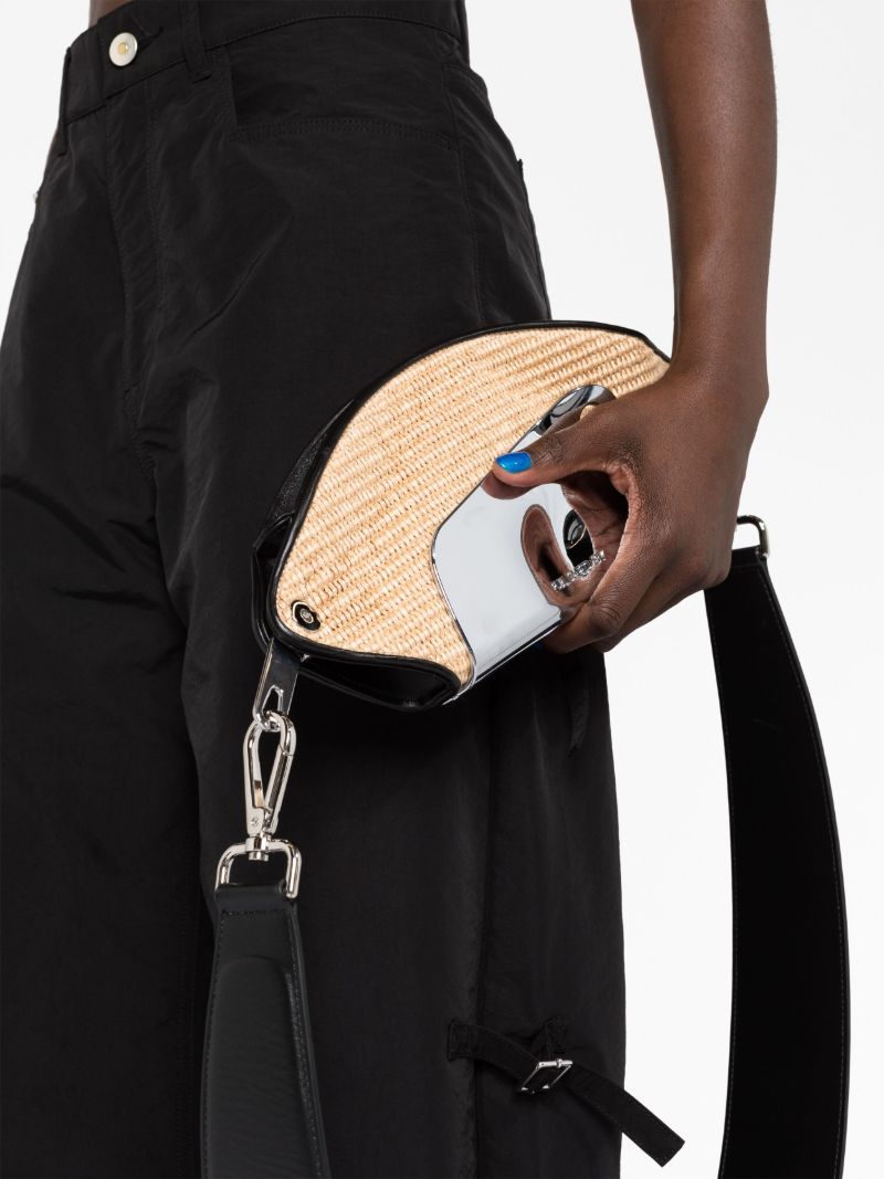 Neutral Pouch Raffia Cross Body Bag