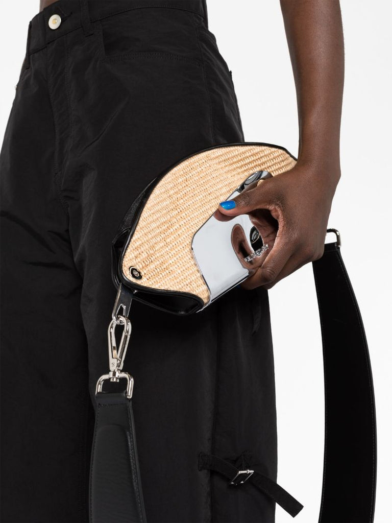 Neutral Pouch Raffia Cross Body Bag