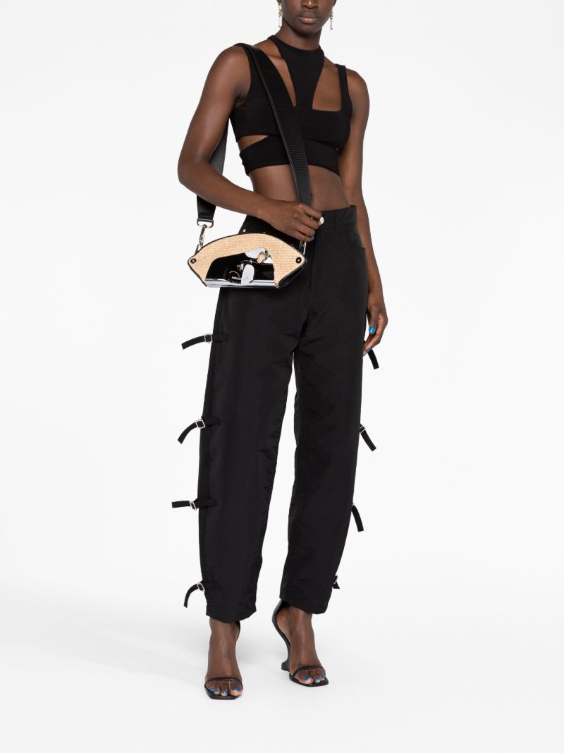 Neutral Pouch Raffia Cross Body Bag