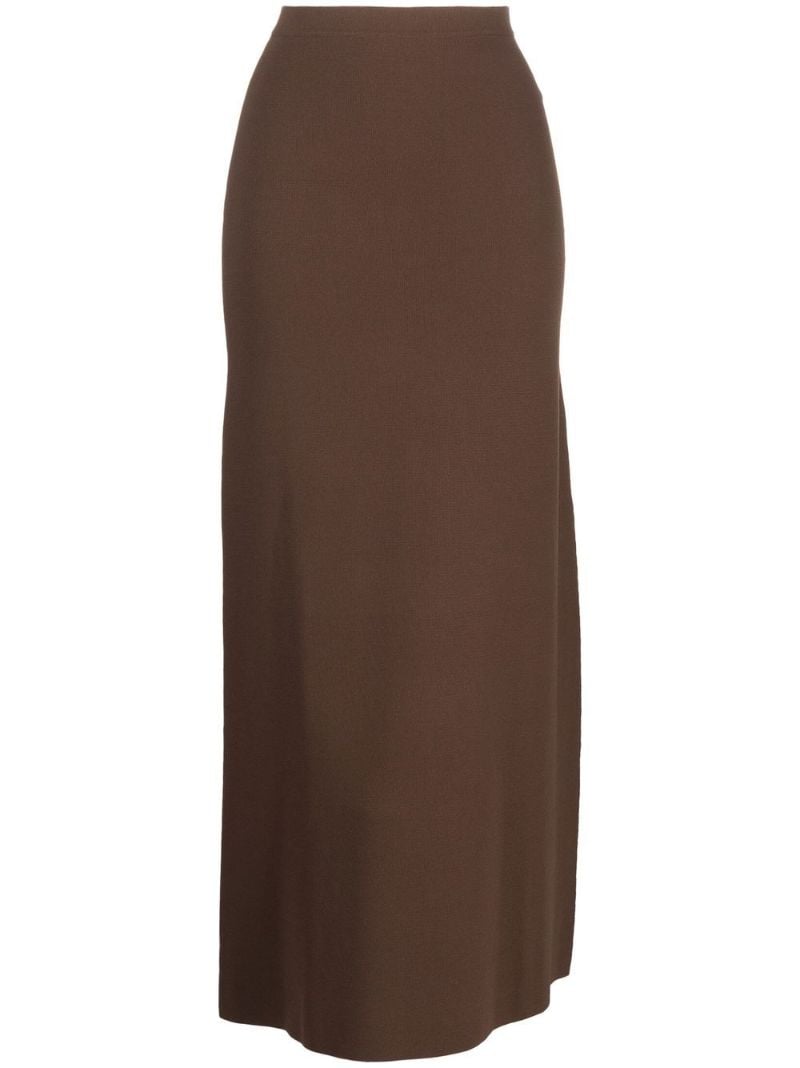 Brown Aude Knitted Maxi Skirt
