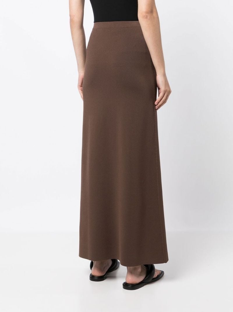 Brown Aude Knitted Maxi Skirt