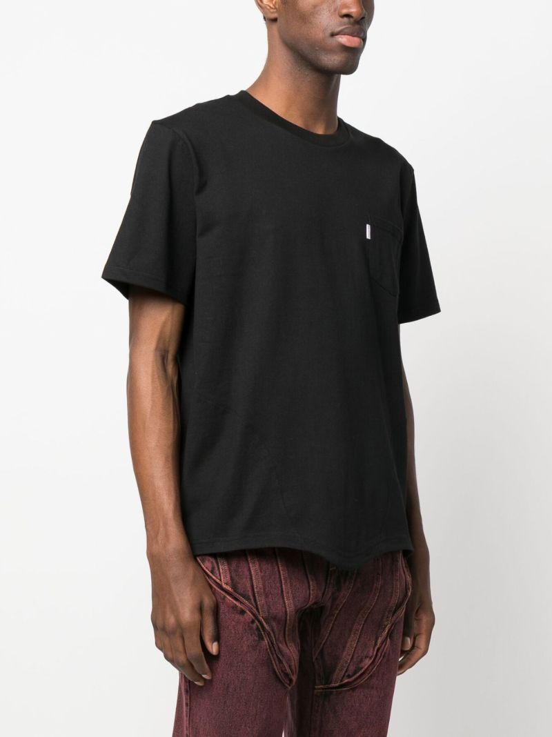 Black Corset Cotton T-shirt