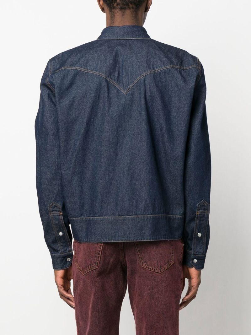 Blue Denim Corset Shirt