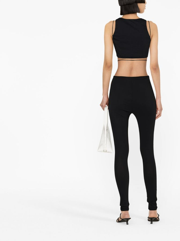Black Heart Cut Out Leggings