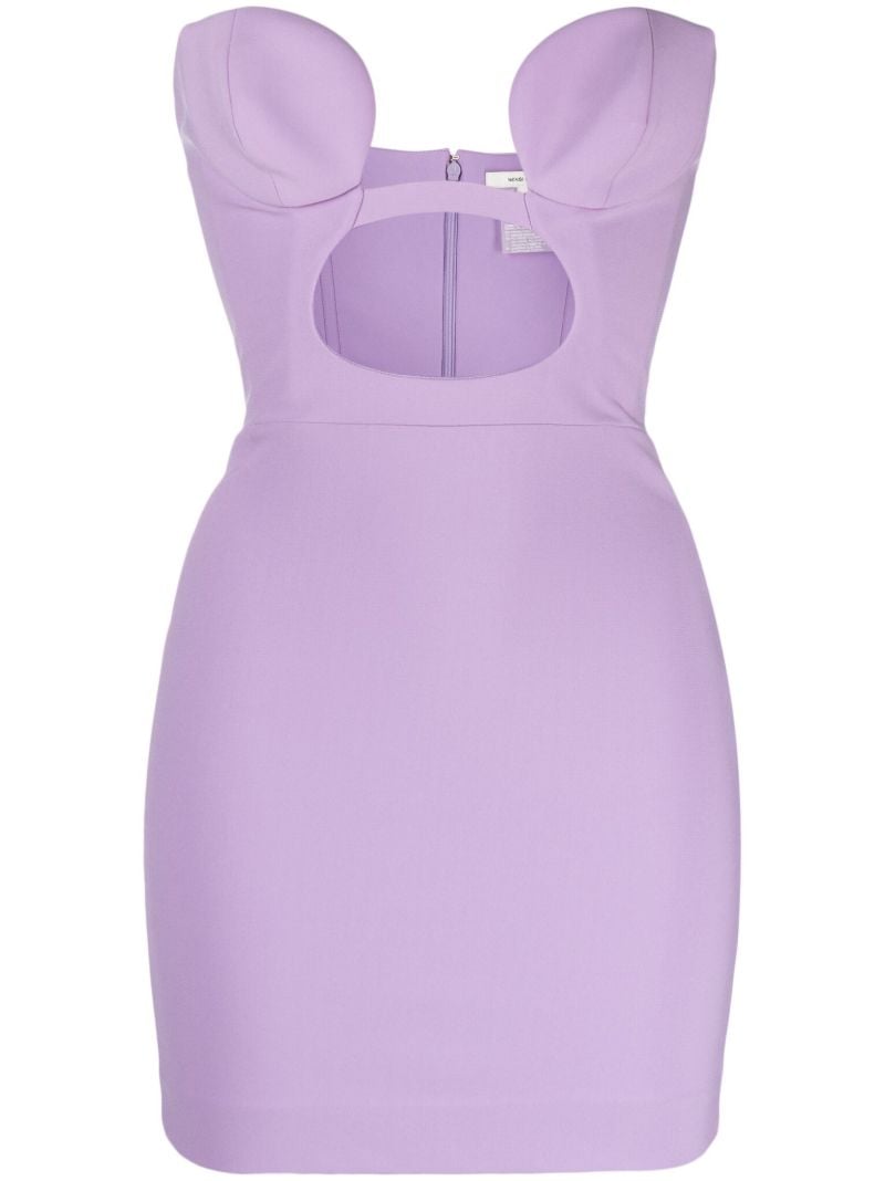 Purple Cut-out Mini Dress