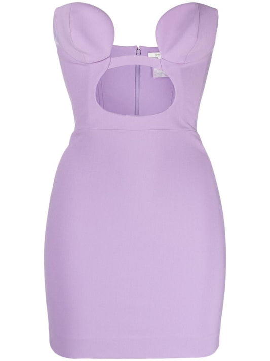 Purple Cut-out Mini Dress