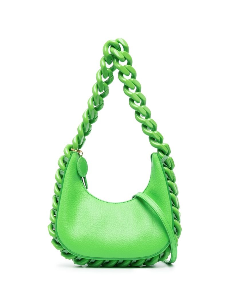 Green Frayme Mini Zipped Shoulder Bag