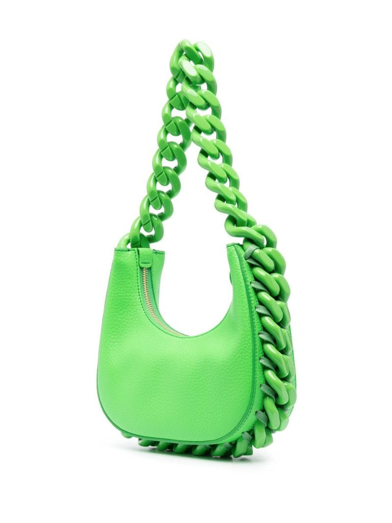Green Frayme Mini Zipped Shoulder Bag
