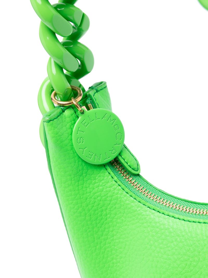 Green Frayme Mini Zipped Shoulder Bag