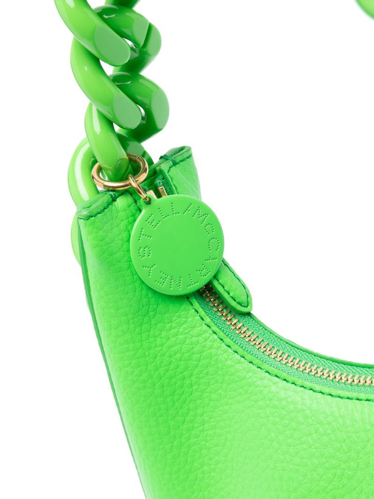 Green Frayme Mini Zipped Shoulder Bag