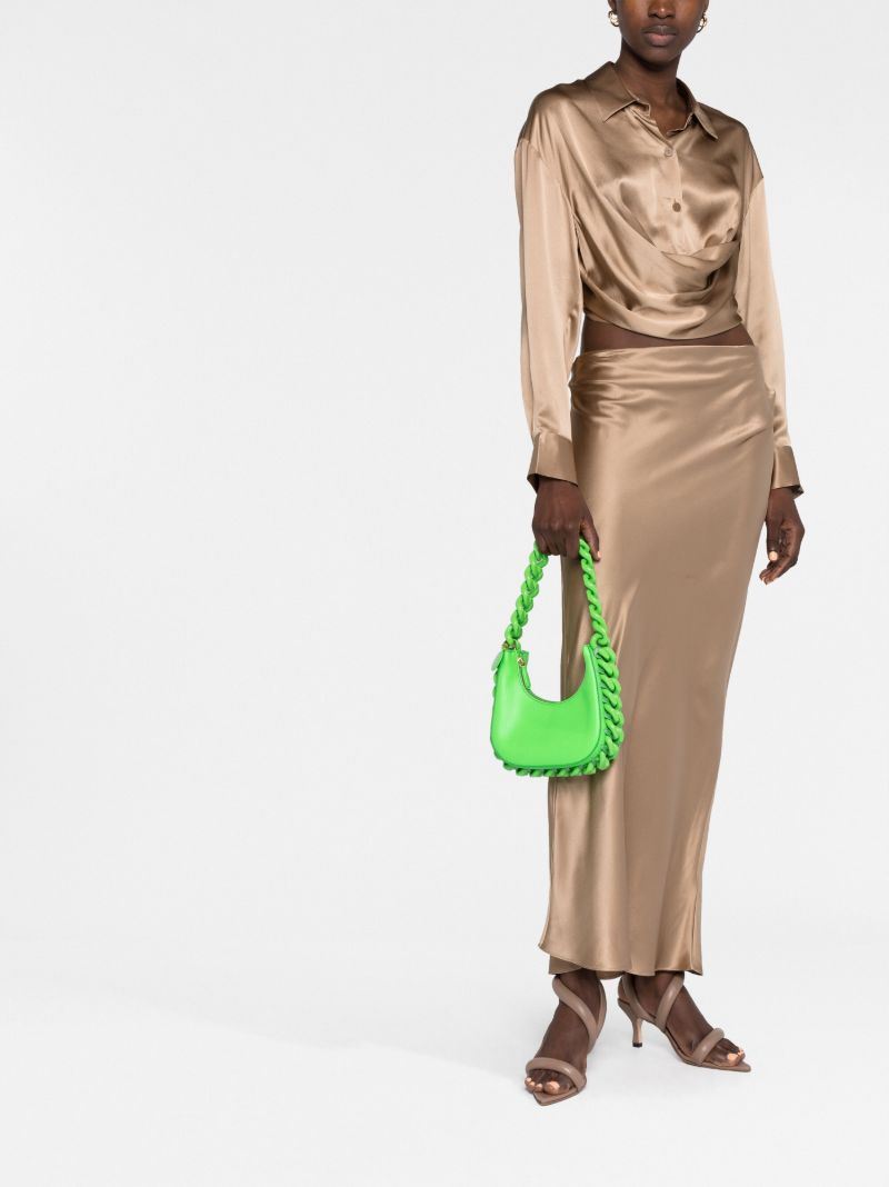Green Frayme Mini Zipped Shoulder Bag