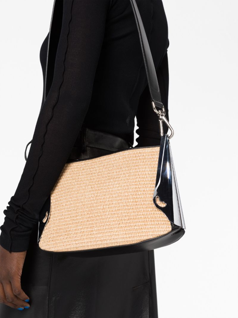 Neutral All Day Raffia Shoulder Bag