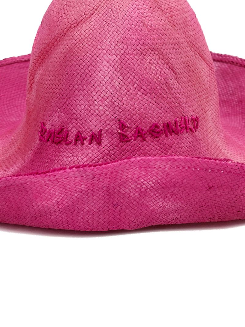 Pink Tie Dye Straw Sun Hat