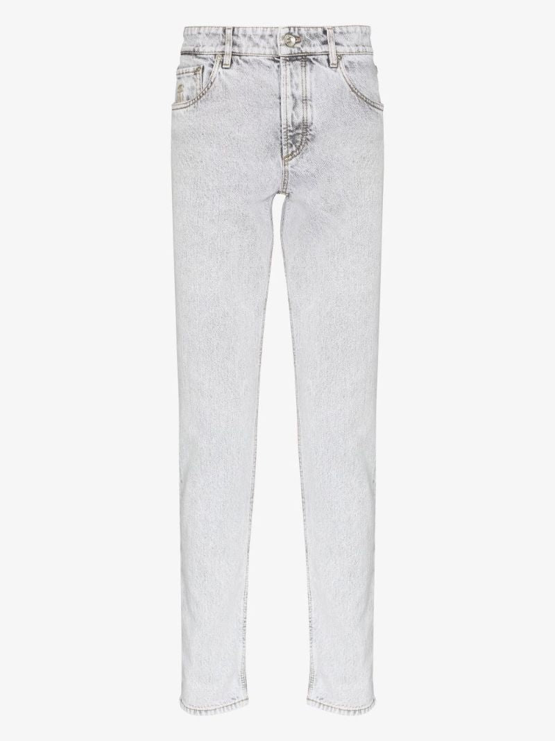 Grey Straight-leg Jeans