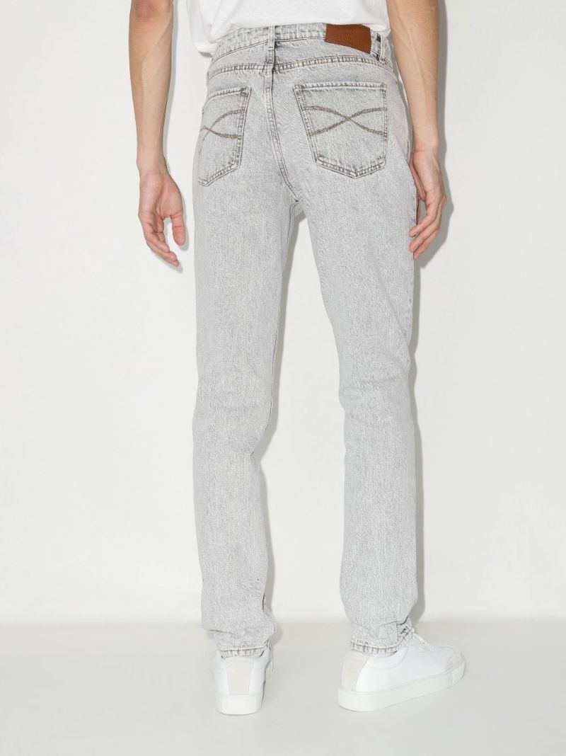 Grey Straight-leg Jeans