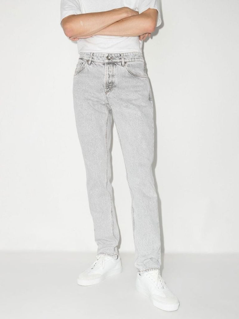 Grey Straight-leg Jeans