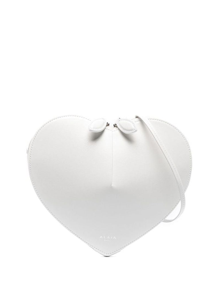 White Le Coeur Leather Cross Body Bag