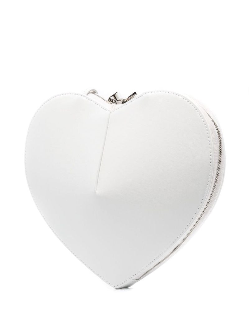 White Le Coeur Leather Cross Body Bag