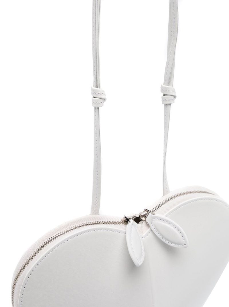 White Le Coeur Leather Cross Body Bag