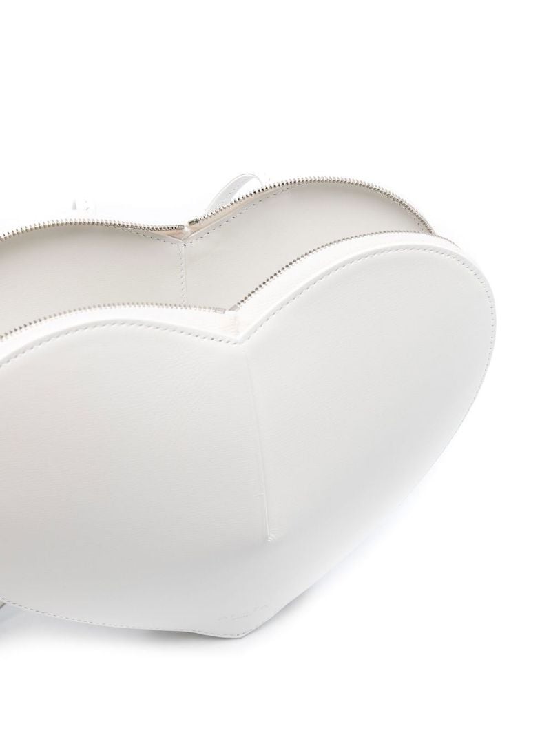 White Le Coeur Leather Cross Body Bag