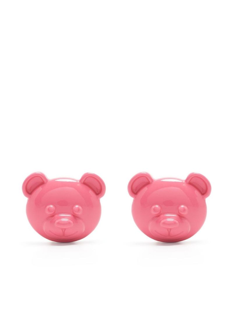 Pink Teddy Bear Stud Earrings