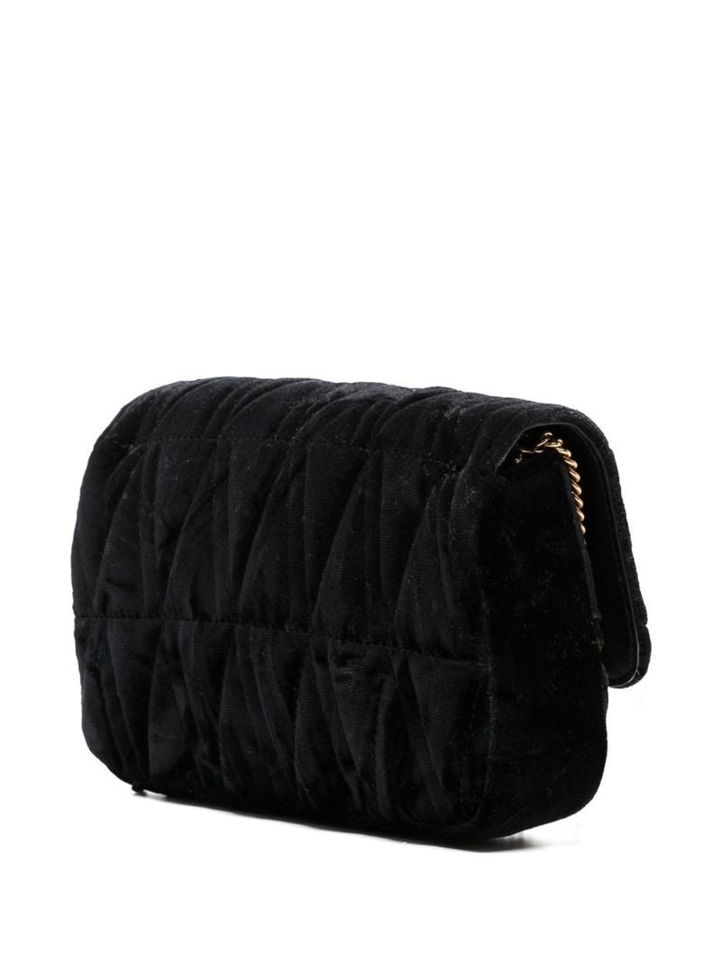 Black Virtus Velvet Shoulder Bag