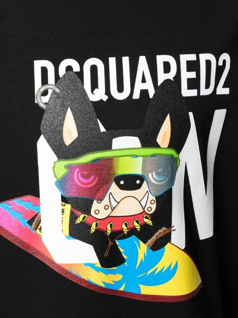 Black Icon Graphic Print T-shirt