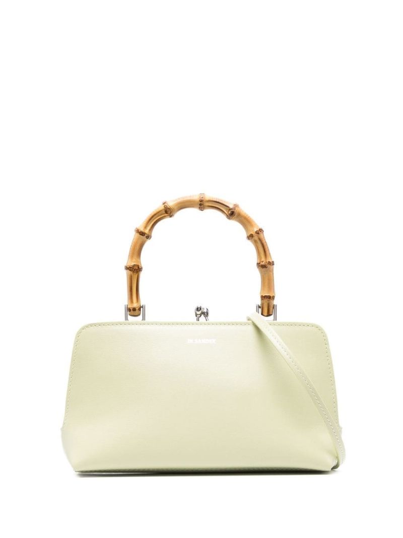 Green Goji Leather Top Handle Bag